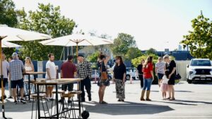 people enjoying the morning service